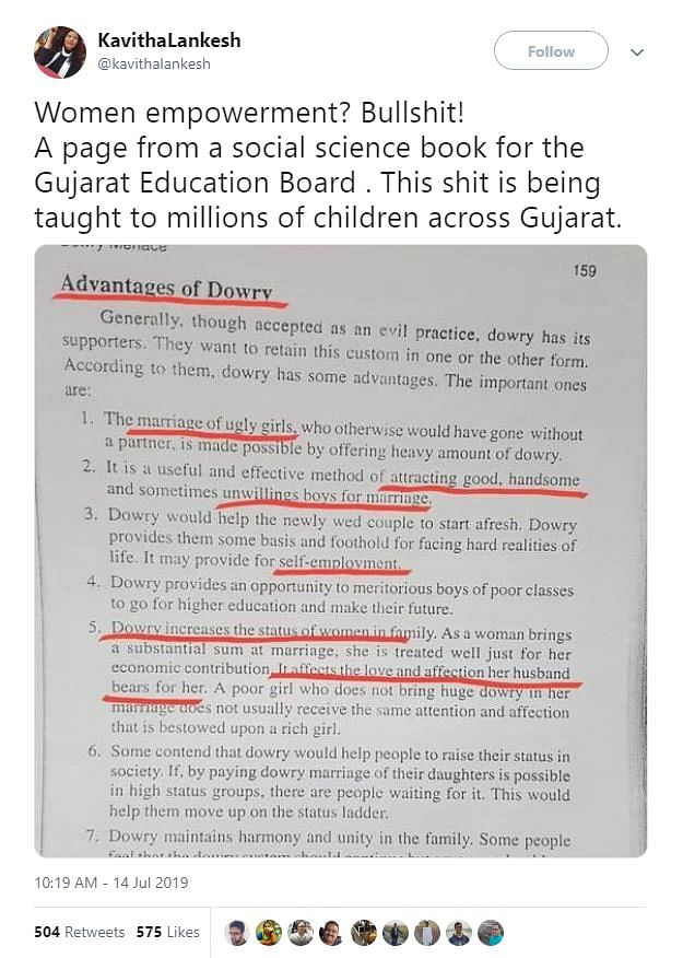 While the study material is indeed true, it was not issued by the Gujarat Education Board.