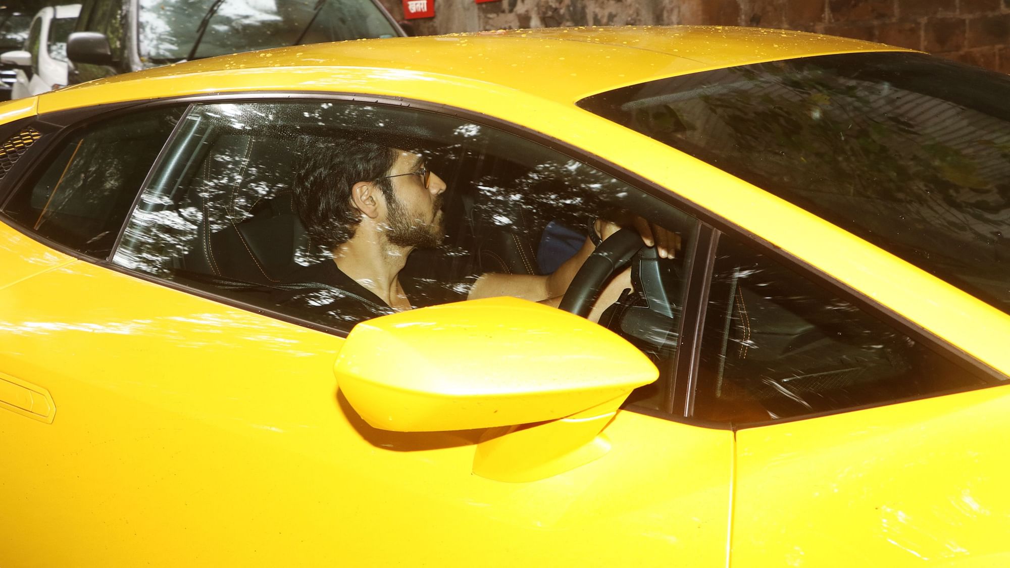 Emraan Hashmi in his Lamborghini.