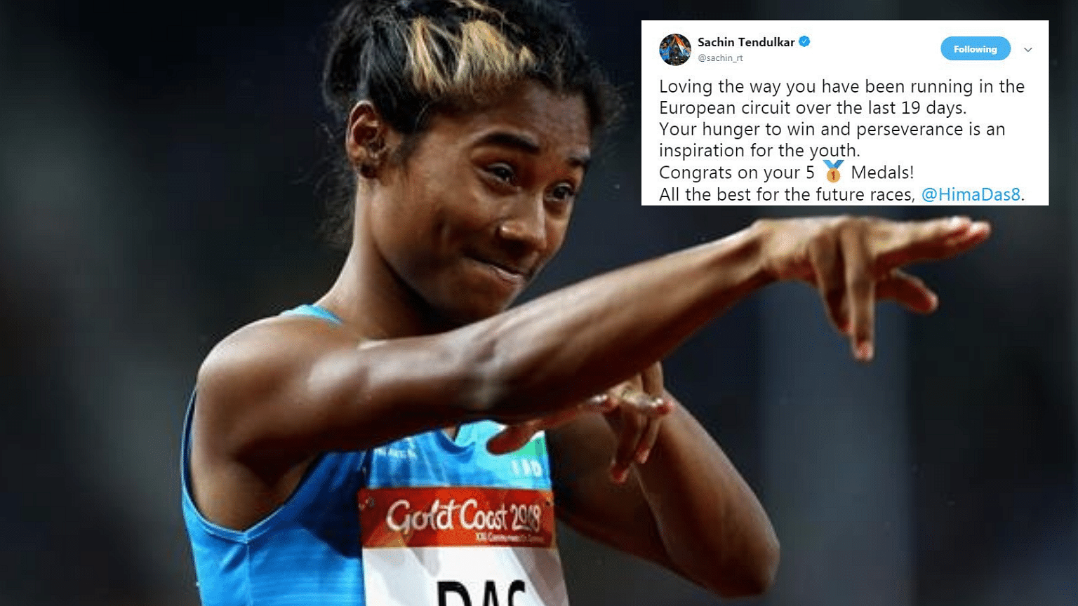 Hima’s latest gold came on Saturday in Prague where she clocked a season-best time of 52.09 seconds to win the gold in 400m.