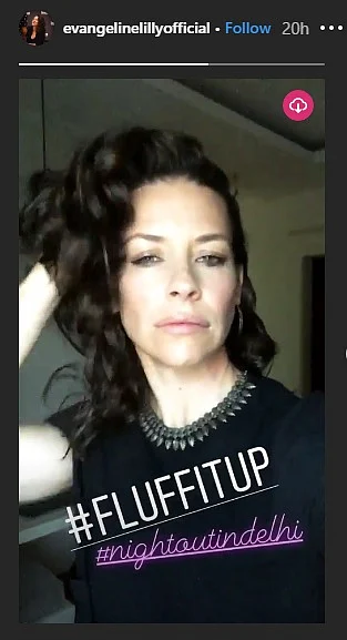 Evangeline Lilly’s Instagram story.