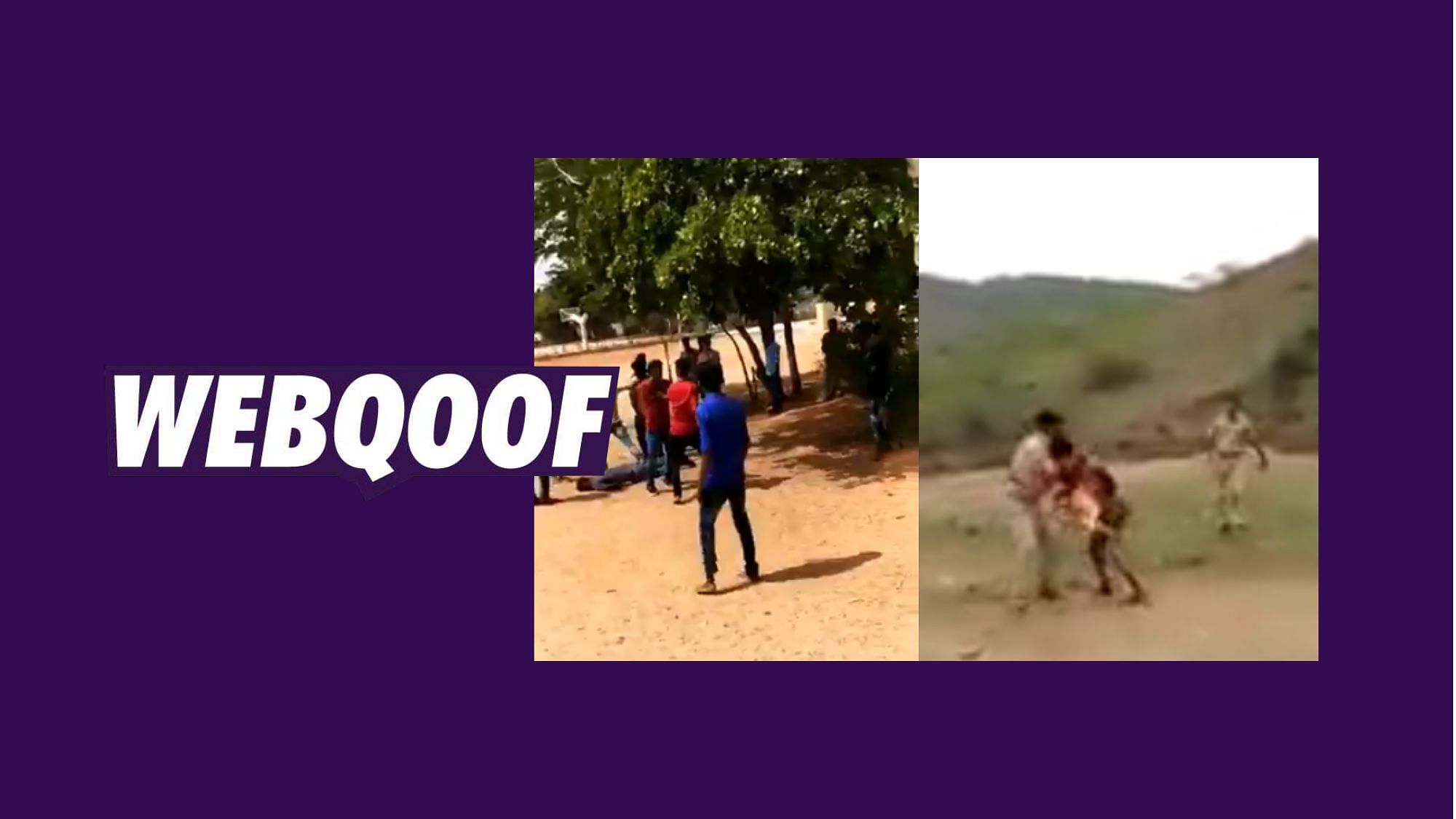 Two videos are circulating with a false claim that the men being beaten and put on fire  in the respective videos are Dalits.