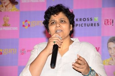 Hyderabad: Director B. V. Nandini Reddy addresses during a success party of her upcoming Telugu remake, South Korean film "Oh Baby" in Hyderabad, on July 7, 2019. (Photo: IANS)