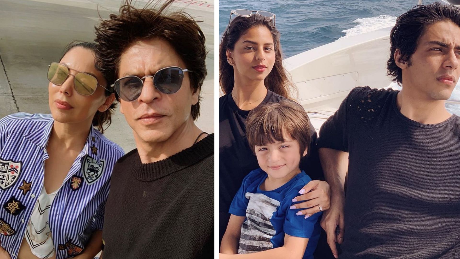 Shah Rukh Khan with wife Gauri and the kids.