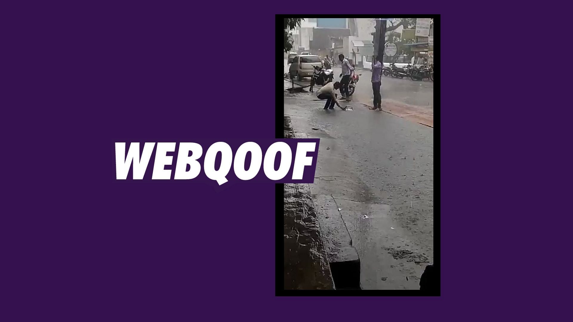 A video of a two-wheeler falling into a huge pothole has been going viral on social media since 8 July.