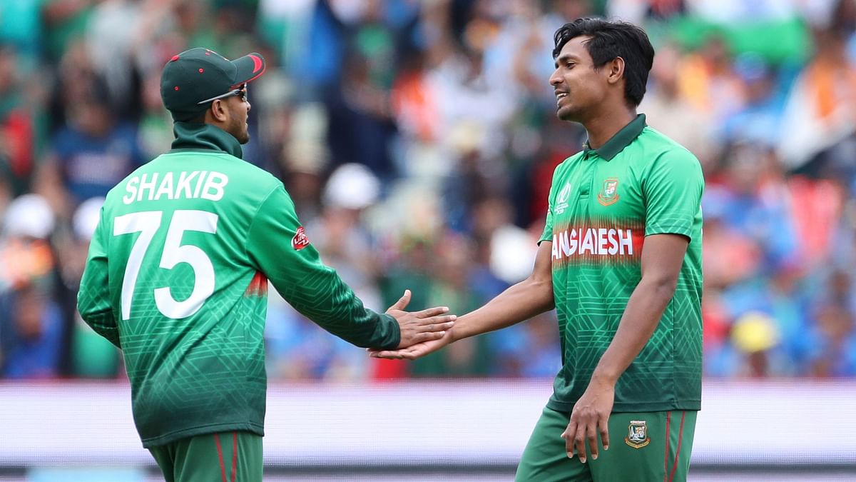Mustafizur Rahman finished with 5/59 in his 10 overs, picking three wickets in the final over of the innings.