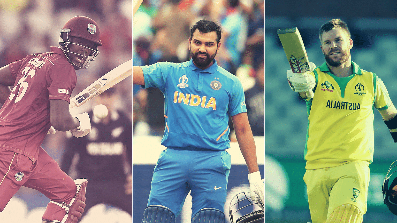 Top innings of ICC World Cup 2019, including those of Carlos Brathwaite, Rohit Sharma and David Warner.
