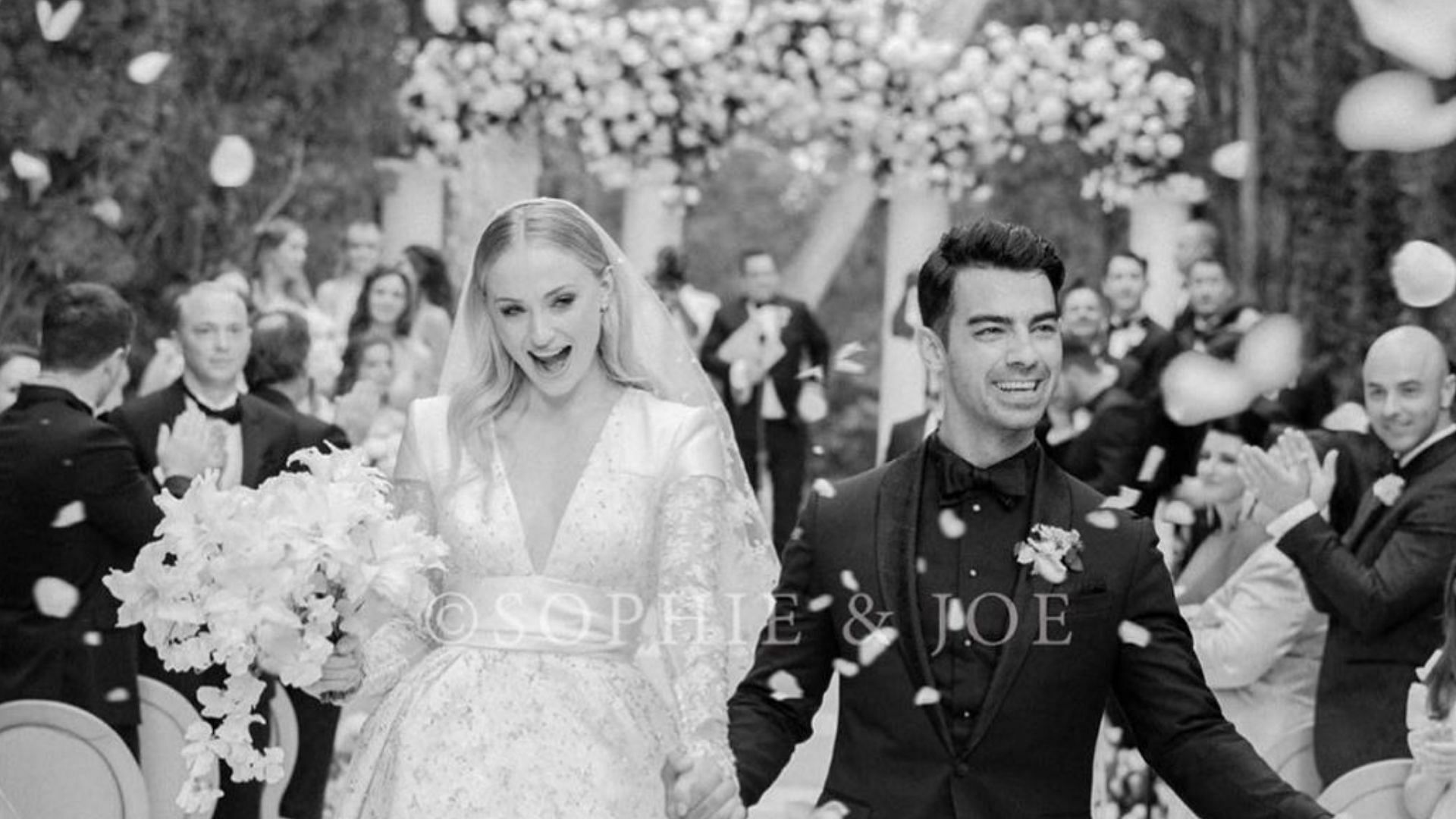 Sophie Turner and Joe Jonas at their second wedding ceremony in France.