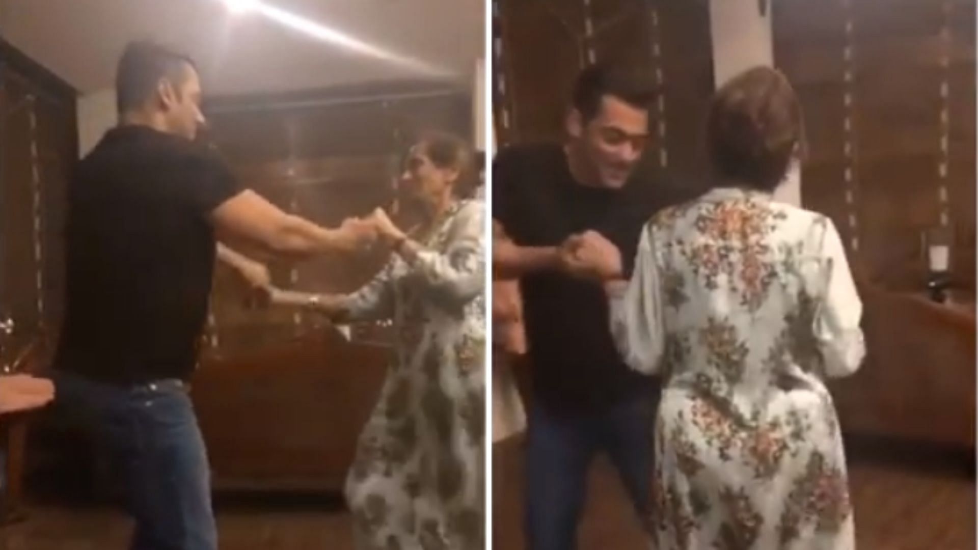 Salman and his mother Salma danced to Sia’s Cheap Thrills.