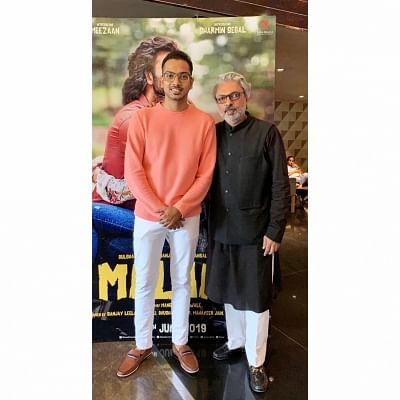 Composer Shreyas Puranik with Sanjay Leela Bhansali.