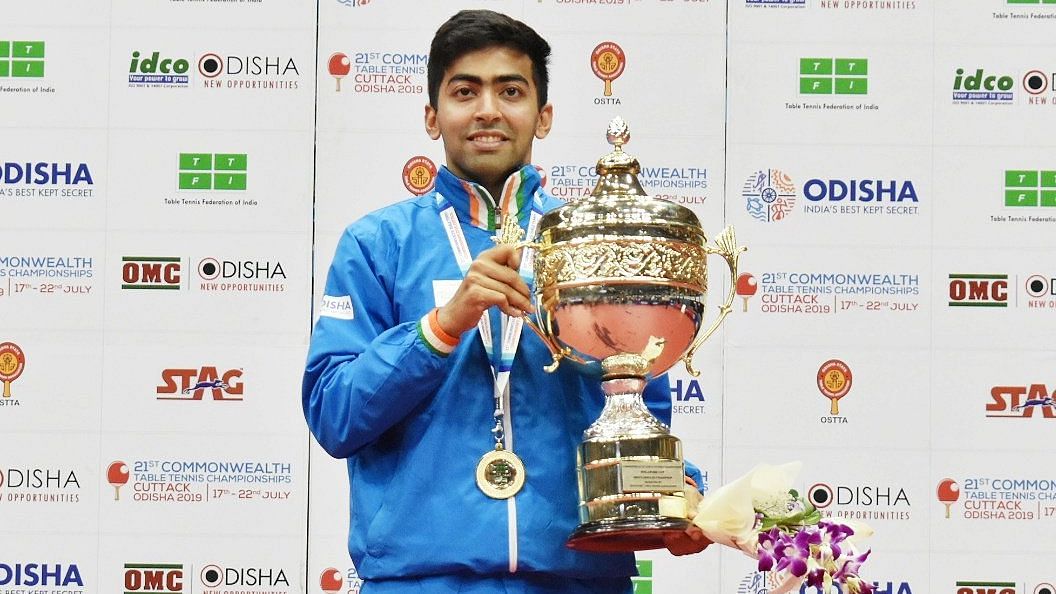 Harmeet Desai beat G Sathiyan 3-2 to win the men’s singles after he was trailing 0-2.