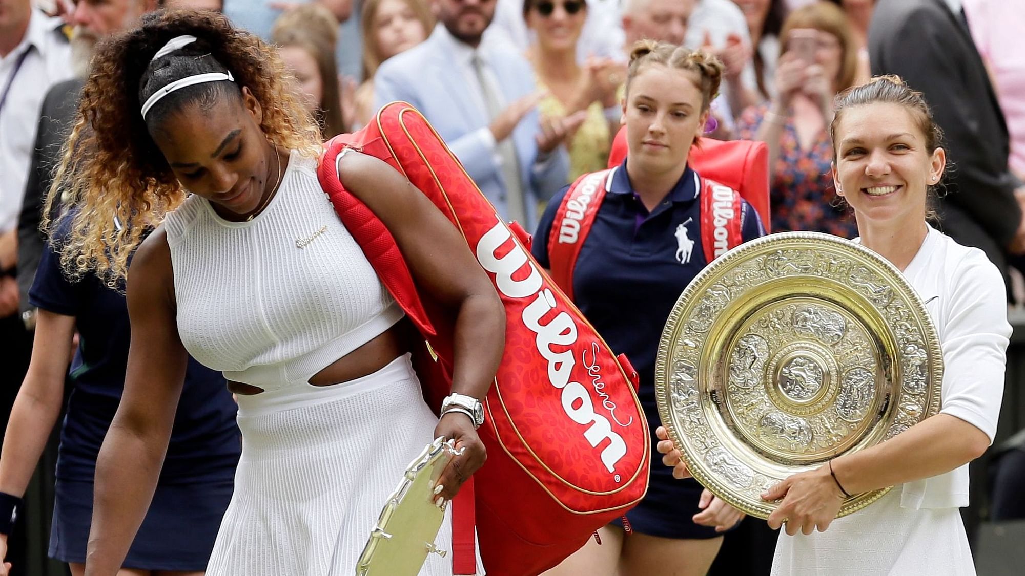 Simona Halep won her first Wimbledon title and kept Serena Williams from winning her eighth on Saturday, 13 July.