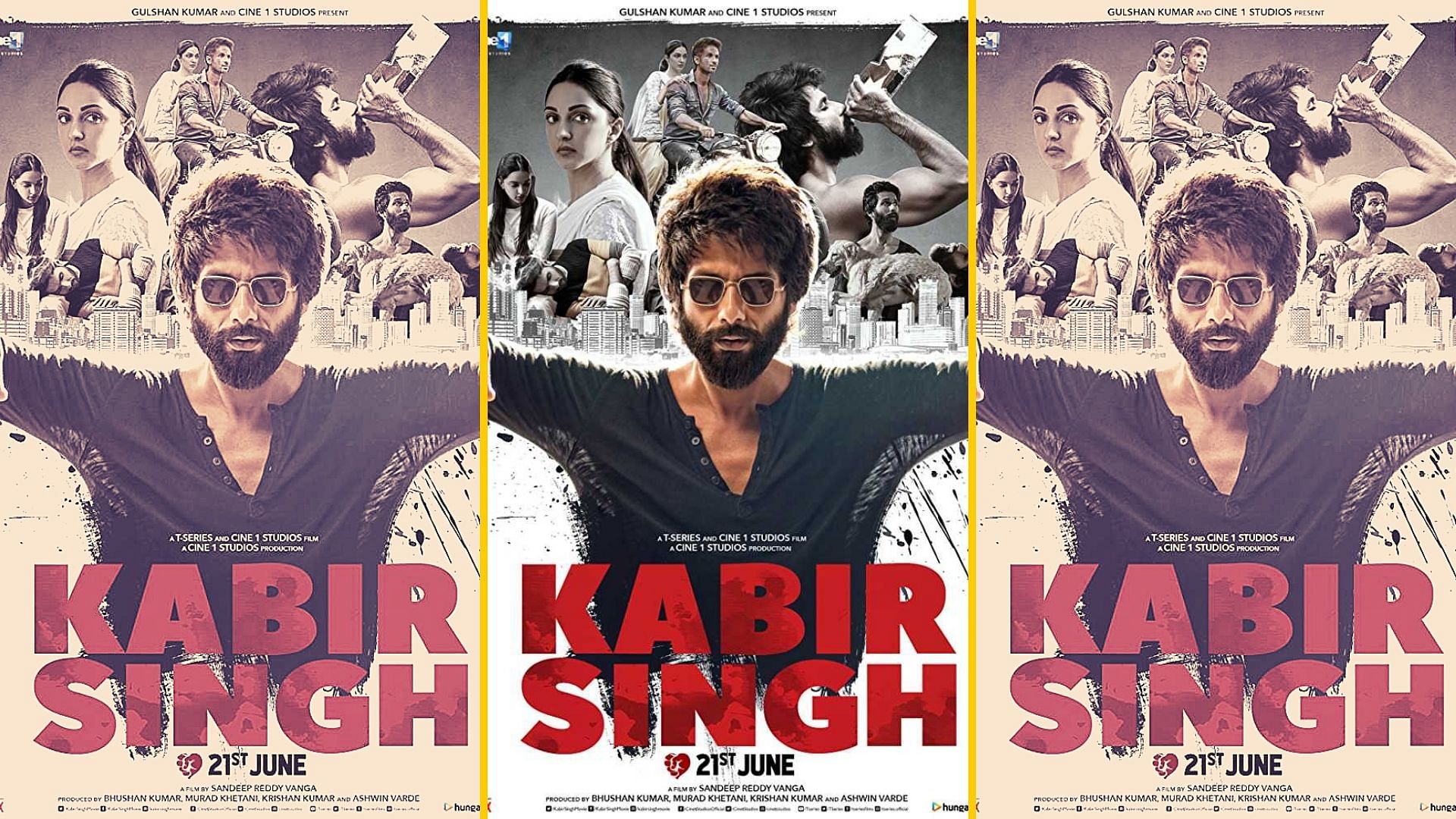 A poster for <i>Kabir Singh</i>.