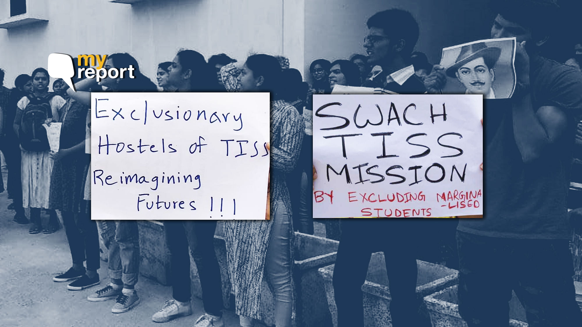 Students protest in TISS Hyderabad