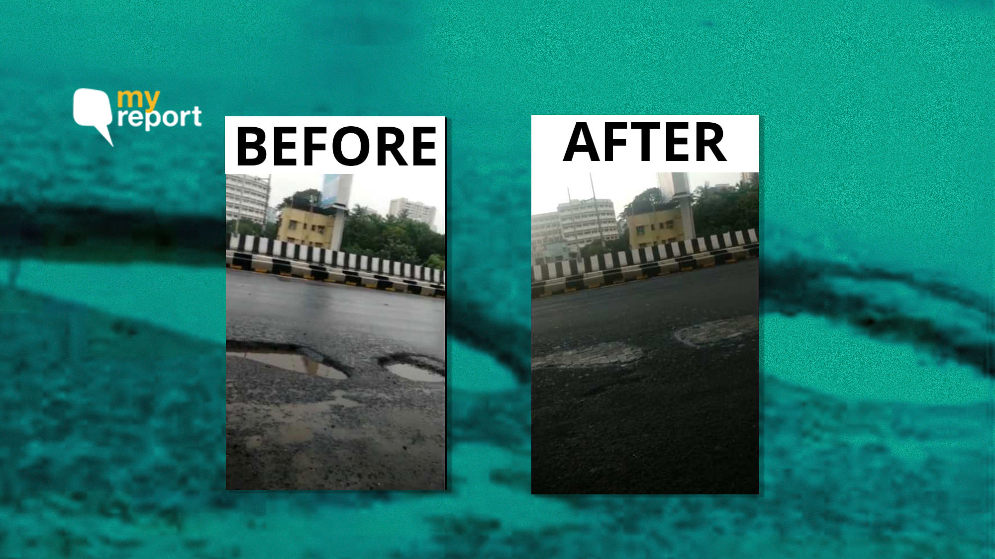 The pothole, which was about four-and-a-half metres long, was fixed within a day.