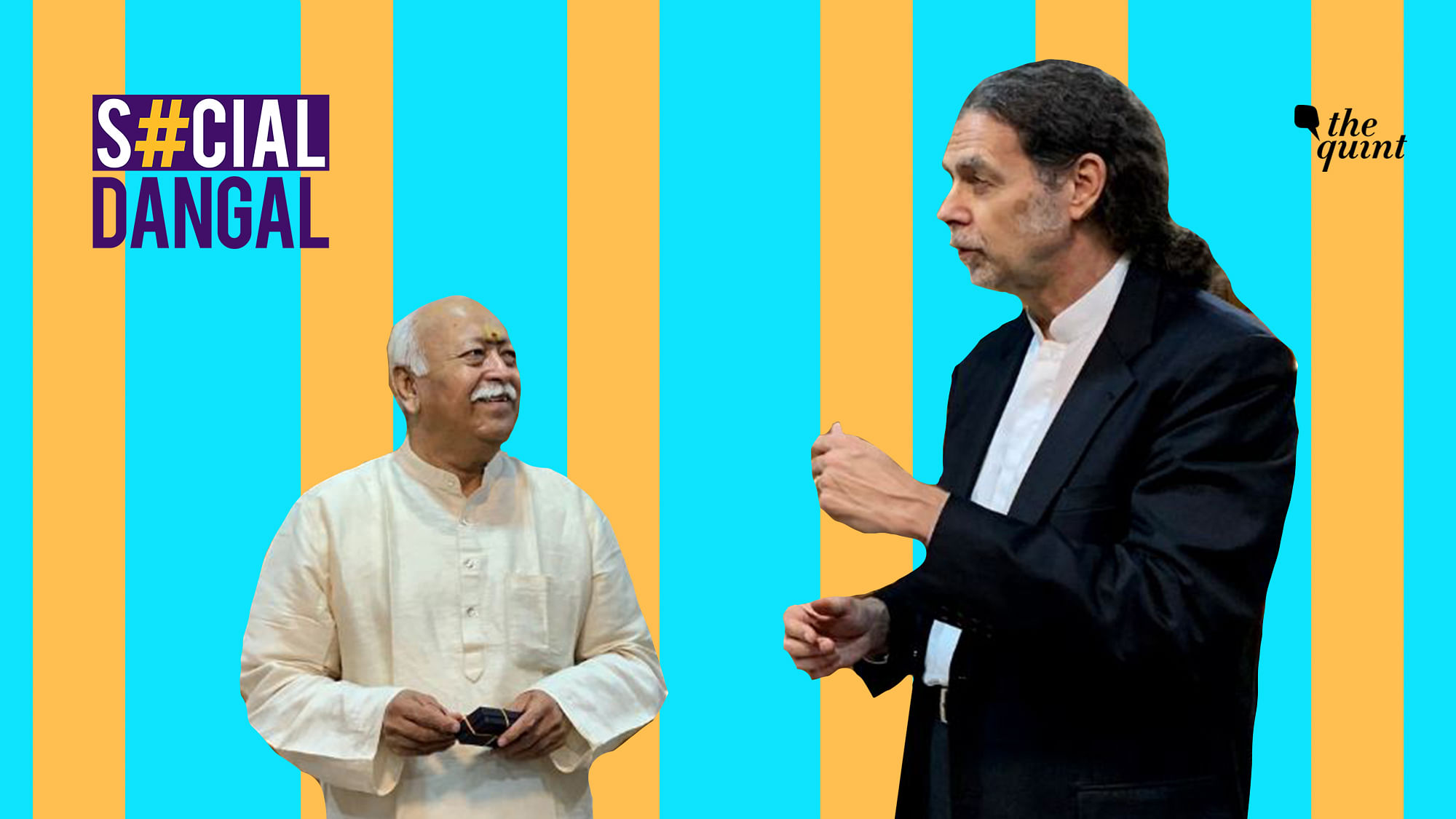 German Ambassador to India Walter J Lindner with RSS chief Mohan Bhagawat.&nbsp;