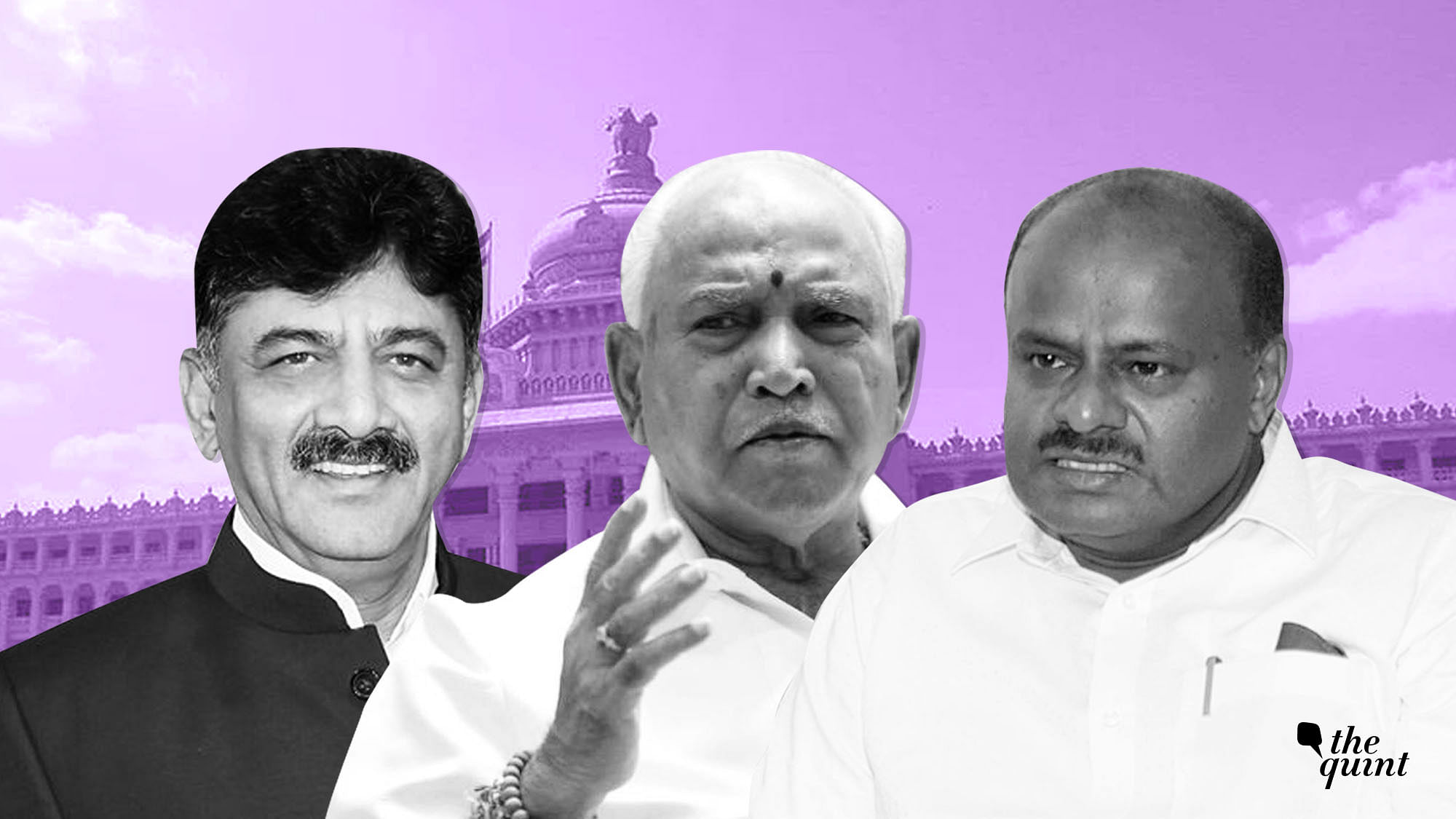 Congress’ DK Shivakumar, BJP’s BS Yeddyurappa and JD(S)’ HD Kumaraswamy.