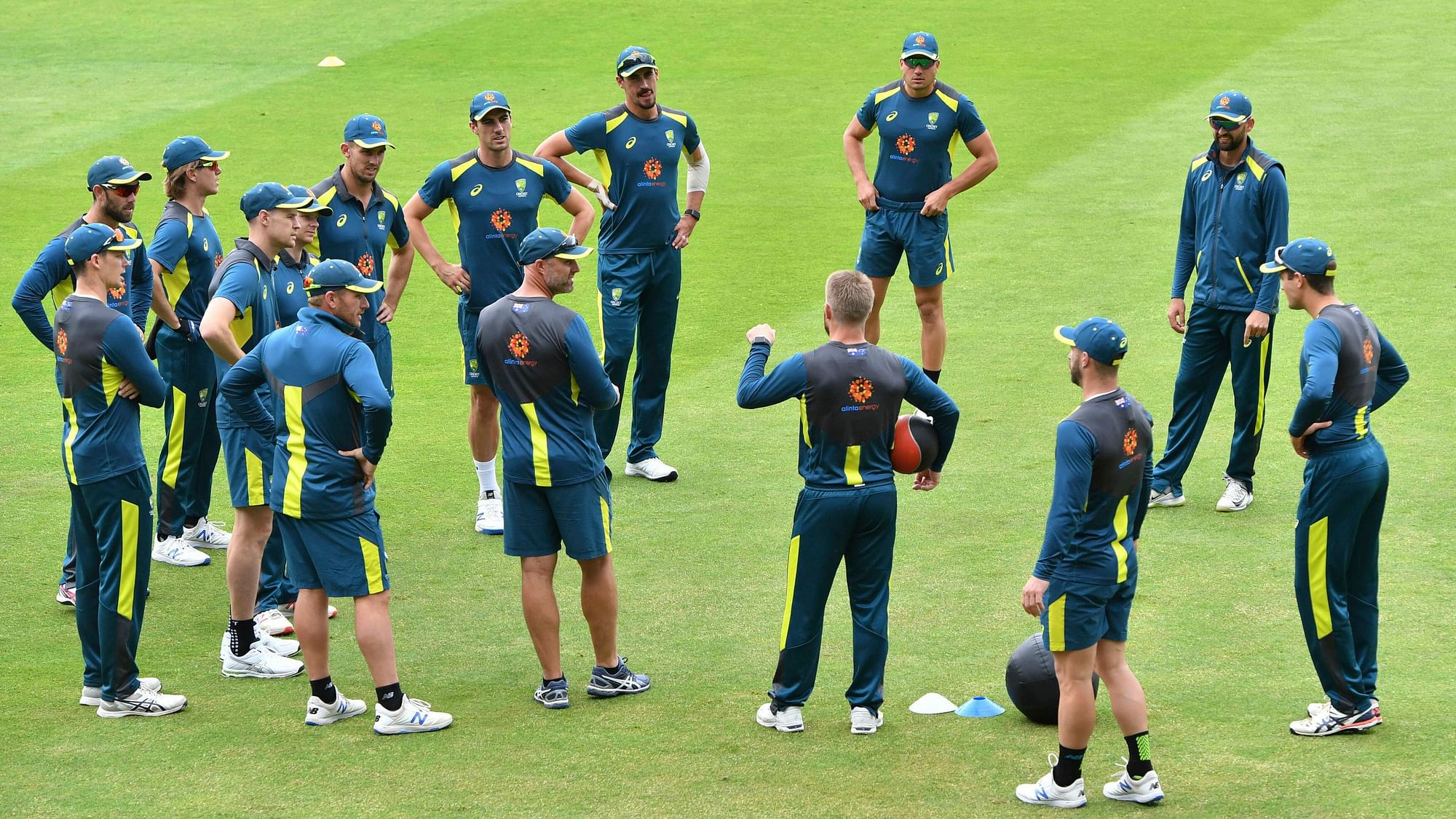 Australian team in a practice session ahead of its semifinal match against England