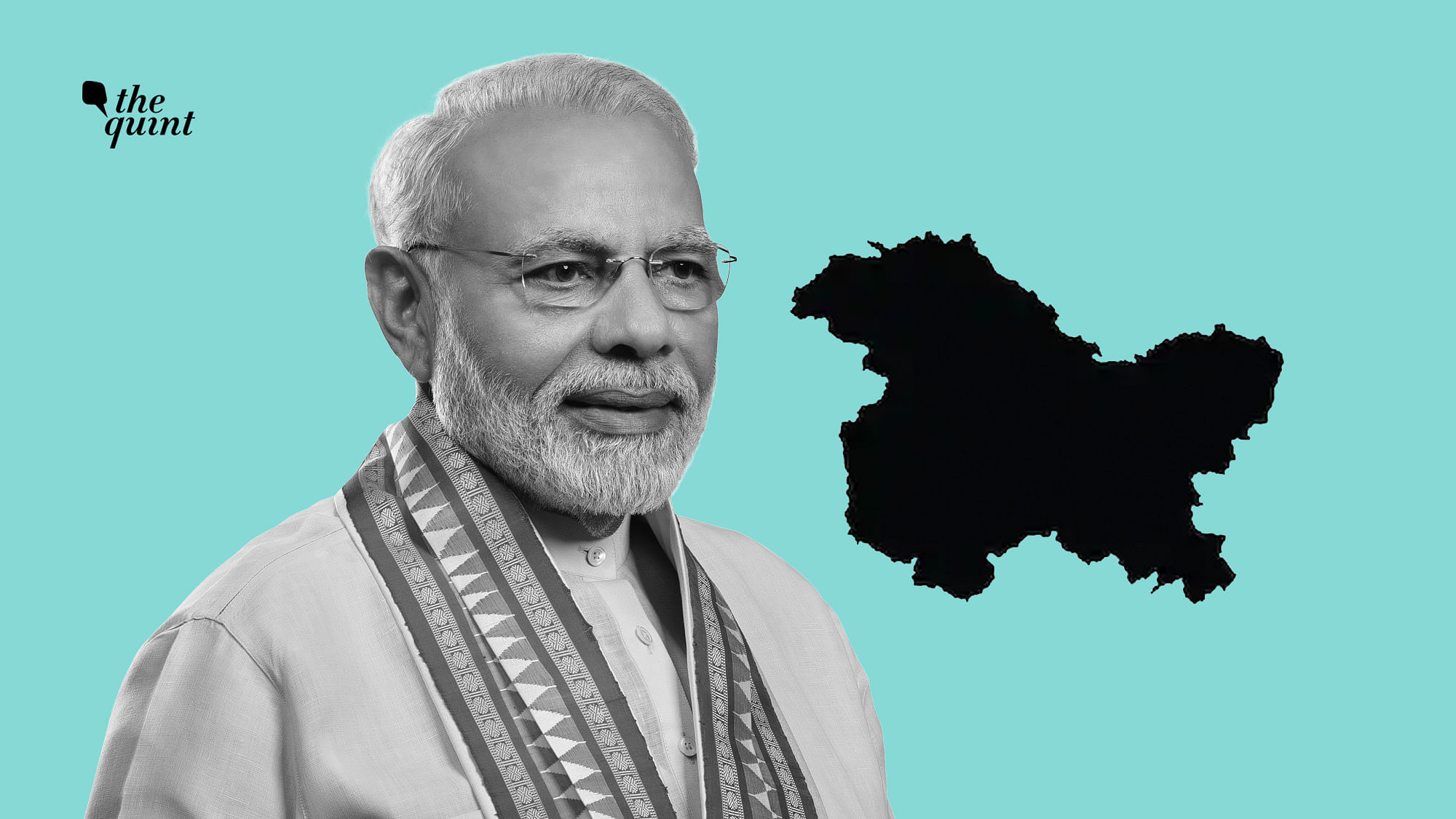 PM Modi &amp; map of Kashmir. Image used for representational purposes.