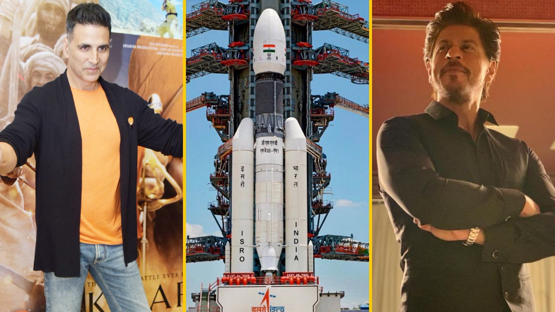 Akshay Kumar, Shah Rukh Khan and other Bollywood celebs have congratulated ISRO on the Chandrayaan 2 launch.