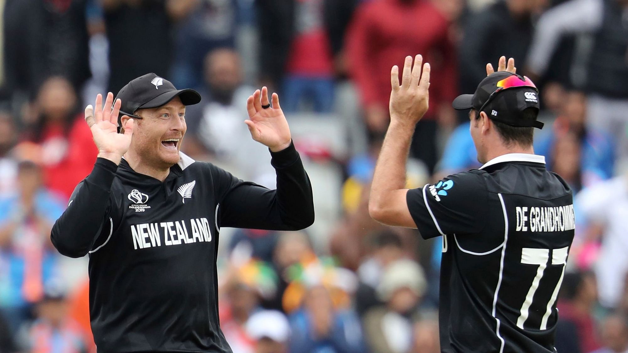 New Zealand opener Martin Guptill reacts to his game-changing run out of MS Dhoni in the World Cup semi-final.