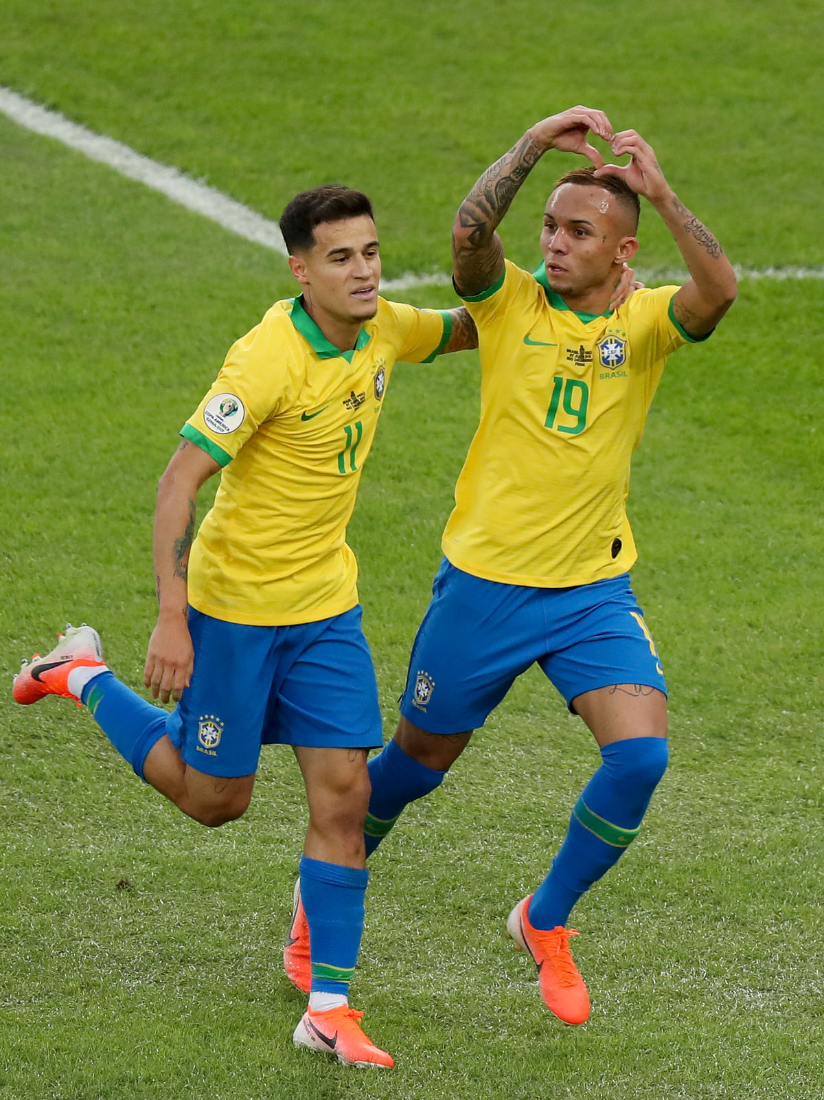 Everton, Gabriel Jesus and Richarlison scored a goal each to give Brazil its ninth South American championship.