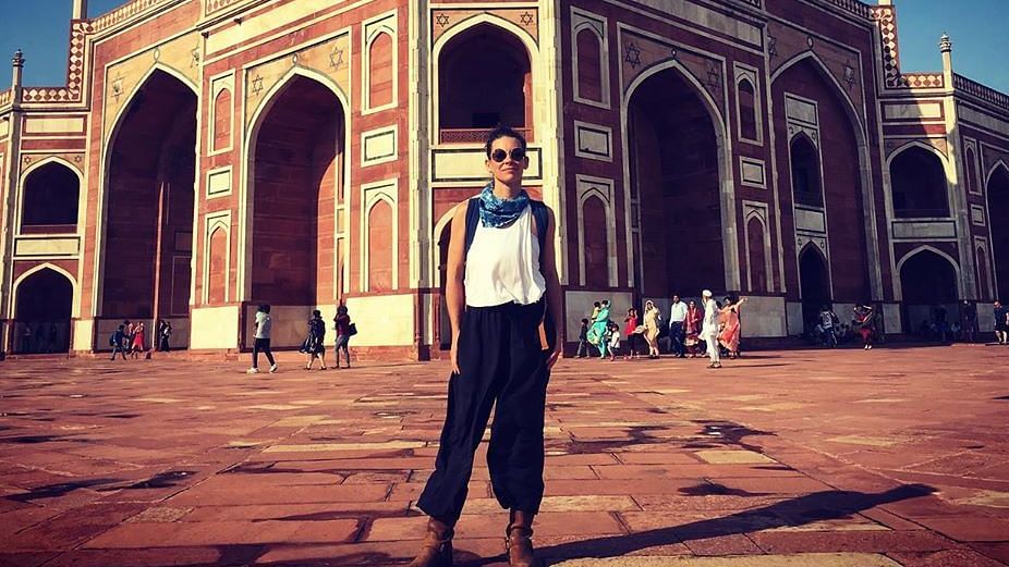 Evangeline Lilly at Humayun’s Fort.