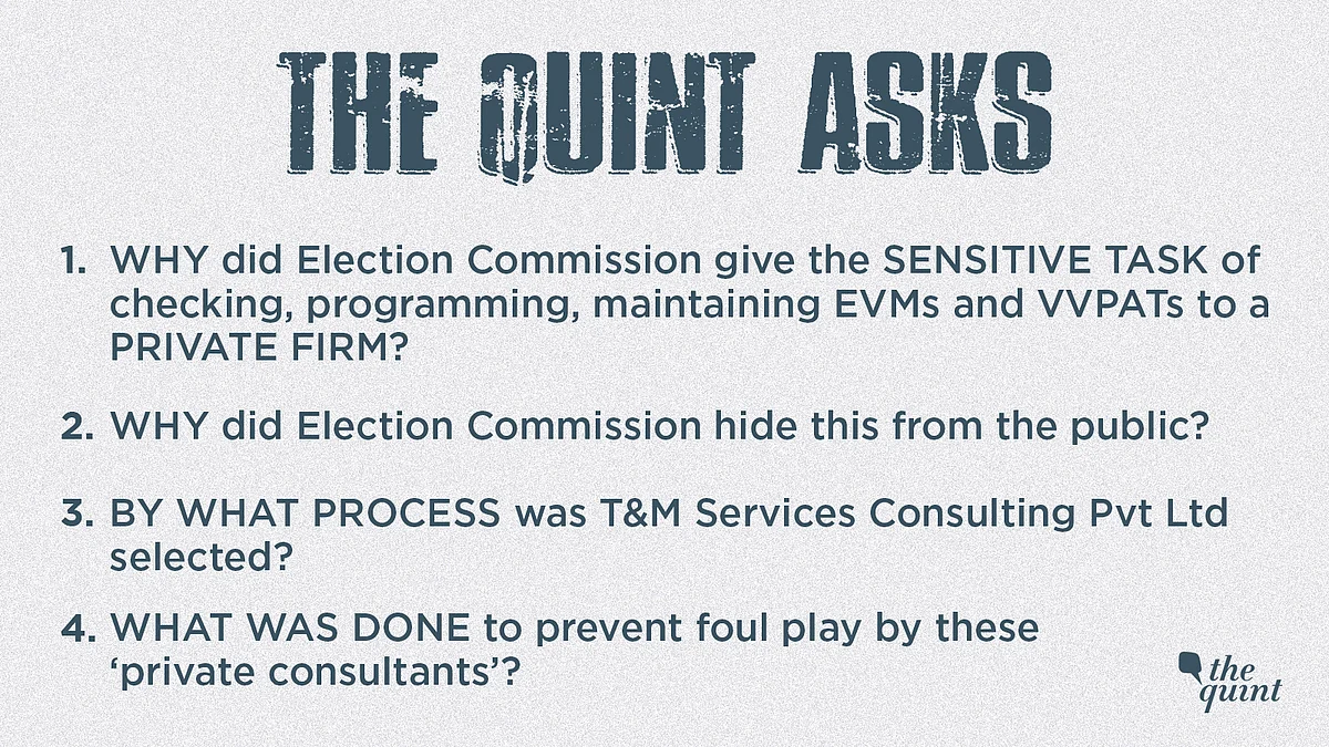 Pvt Consultants Involved in EVM-VVPAT Checks – Why Did EC Hide It?