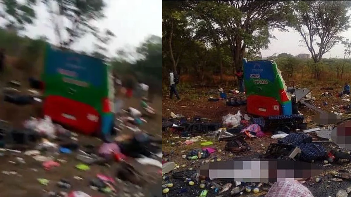 Screenshot from the video (L), picture from Daily mail (R).
