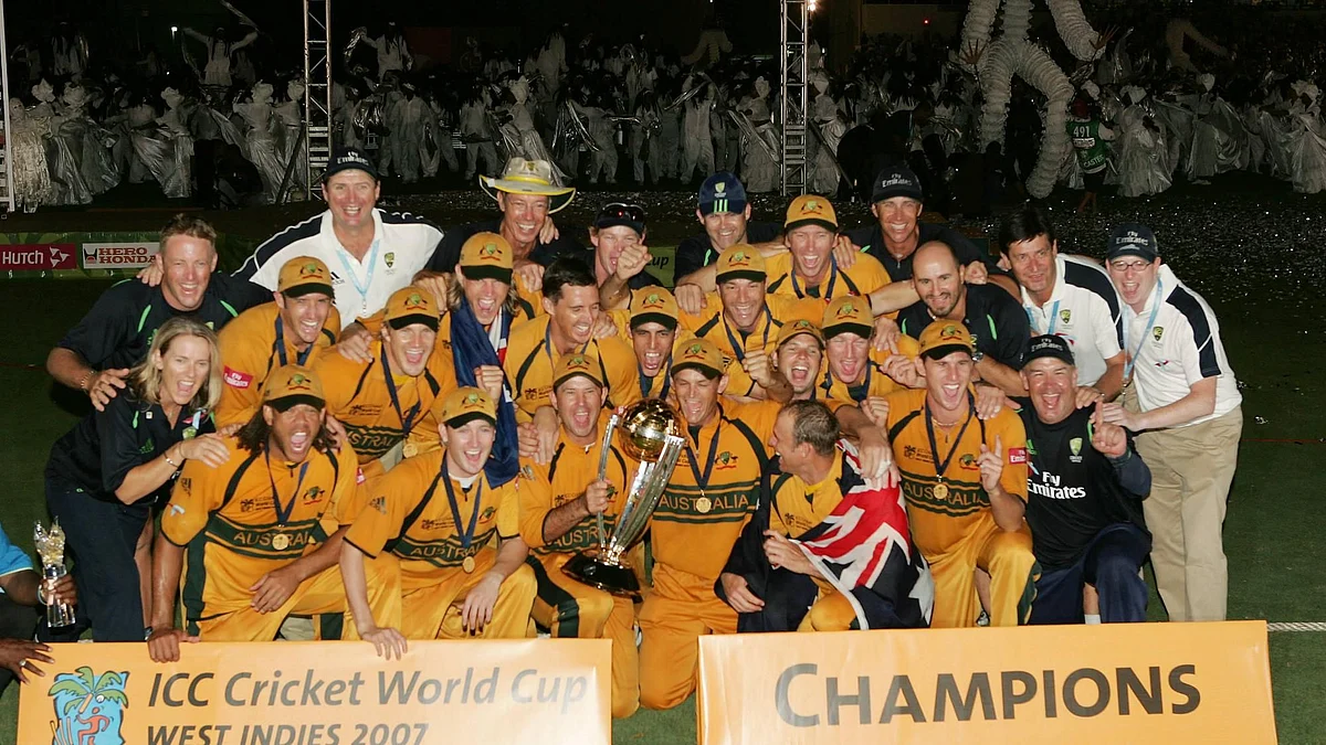 Australia clinched their third consecutive World Cup title in 2007.