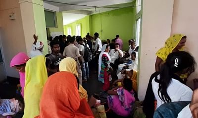 Jorhat (Assam): People at an NRC office during an appeal hearing against the non-inclusion of their names in the National Register of Citizens, in Assam