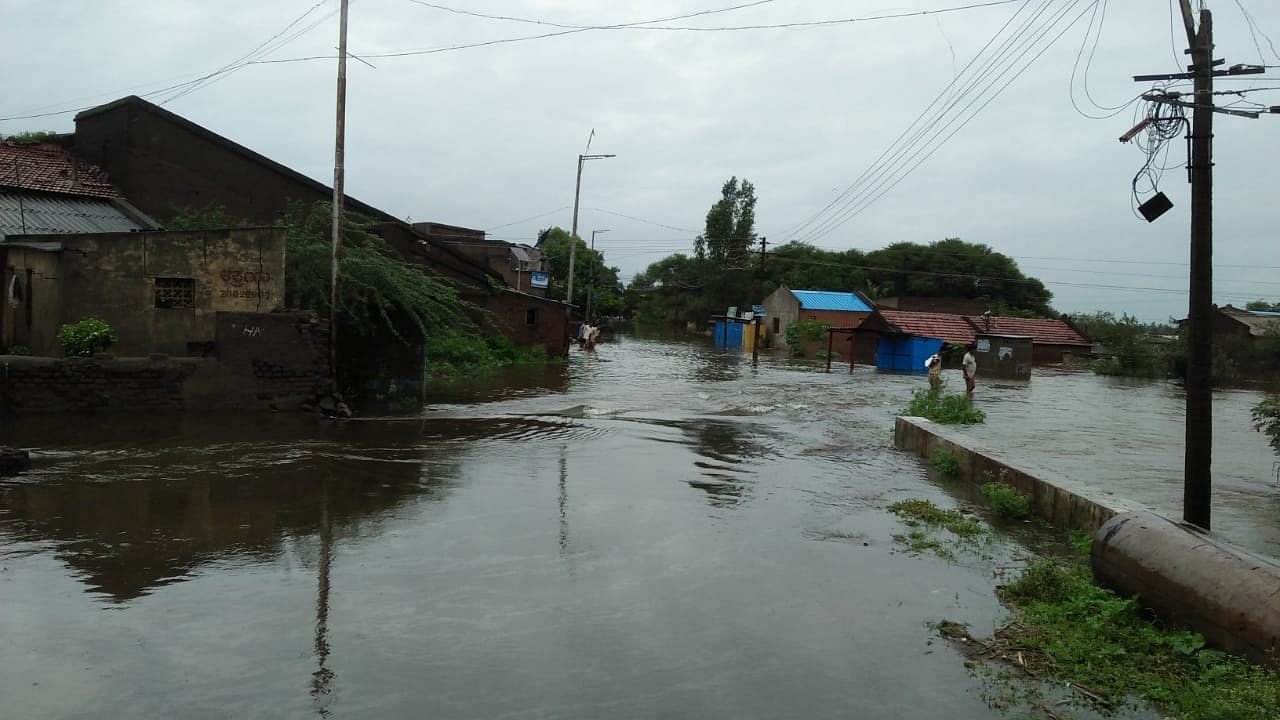 A flood-affected village in Raichur.