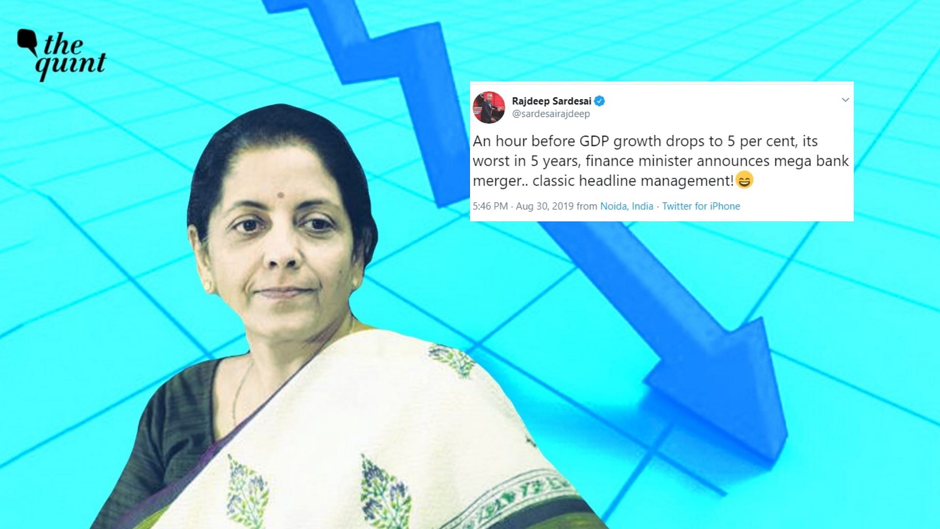 Twitterati were quick to react to Sitharaman’s $5 trillion economy pitch after GDP crashed to near 7-year low.