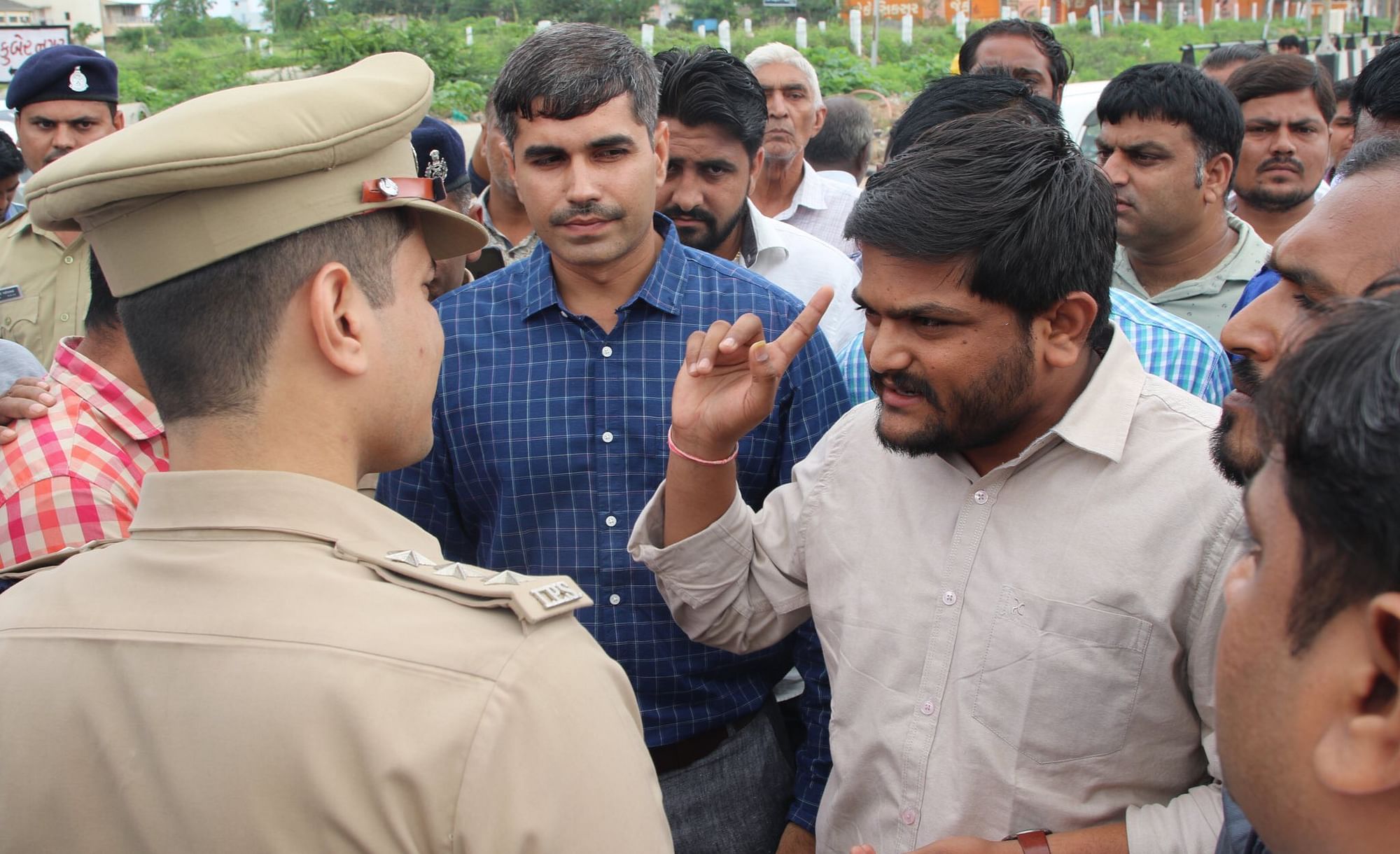 Hardik before he was detained by SP of Banaskantha district