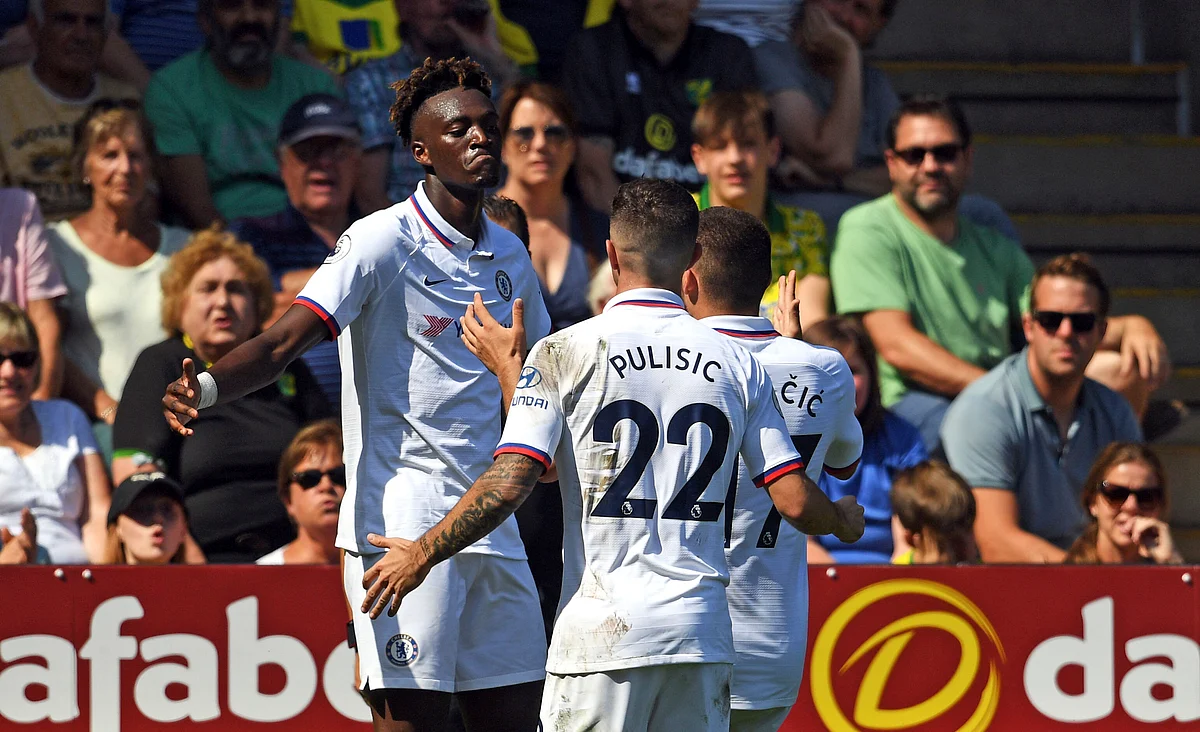 Tammy Abraham scored twice as Chelsea beat Norwich 3-2 in the Premier League.