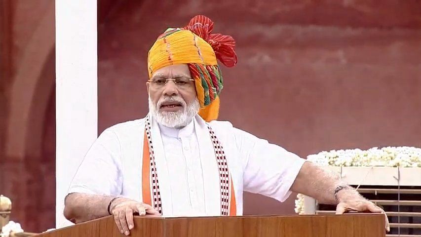 Prime Minister Narendra Modi addressing the nation on Independence Day.
