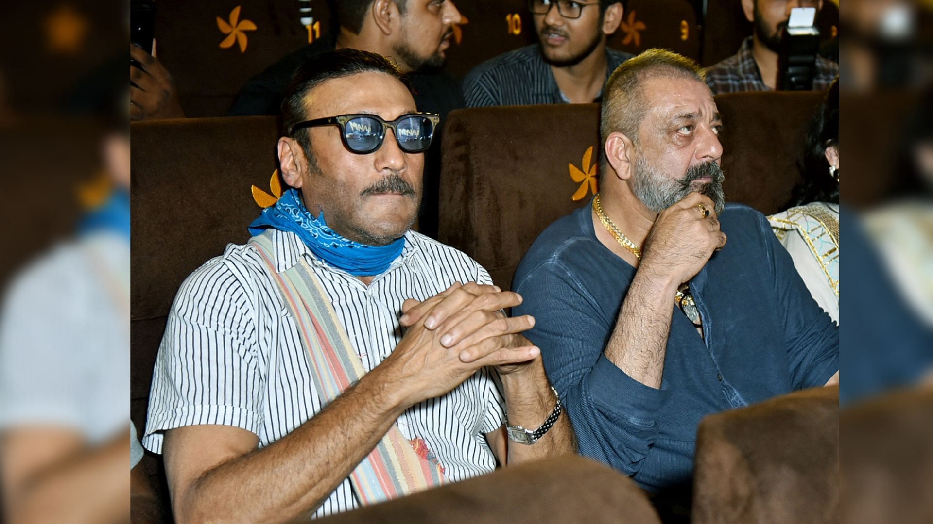Sanjay Dutt, Jackie Shroff at the <i>Prassthanam </i>trailer launch.