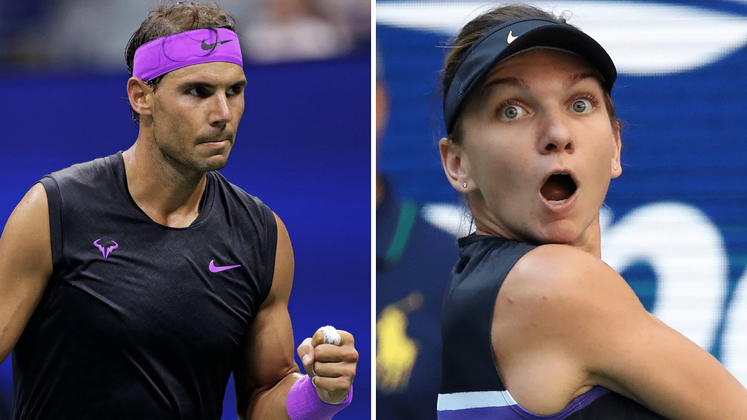 From left: Rafael Nadal and Simona Halep.