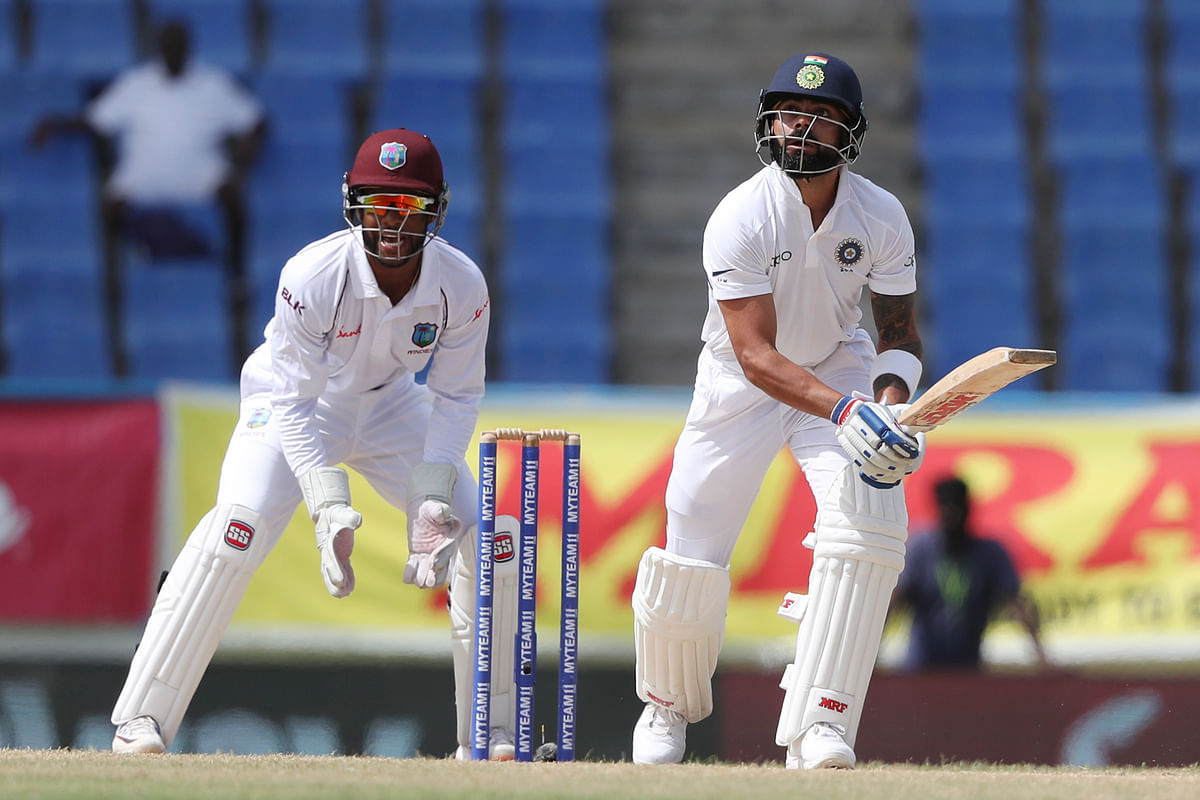 Ajinkya Rahane remained on course to score his first Test century in two years.
