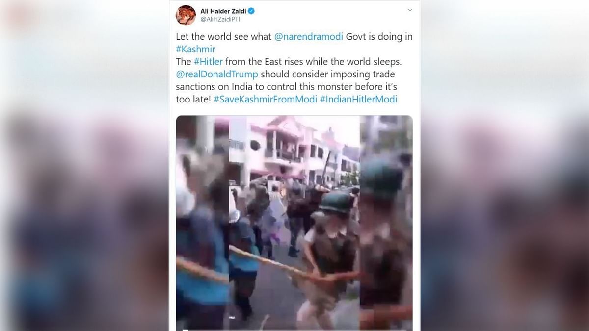 The video, tweeted by a Pak Minister, features two videos – one is from Panchkula and the other from Telangana.