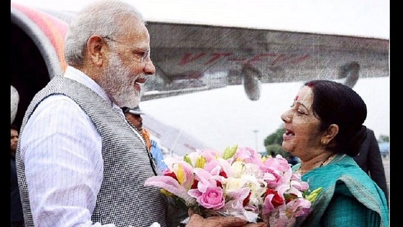 File&nbsp; image of PM Modi and Sushma Swaraj.