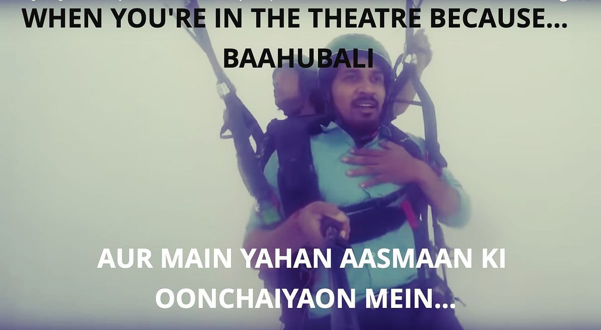 A review of Prabhas and Shraddha Kapoor’s Saaho in 9 paragliding memes.