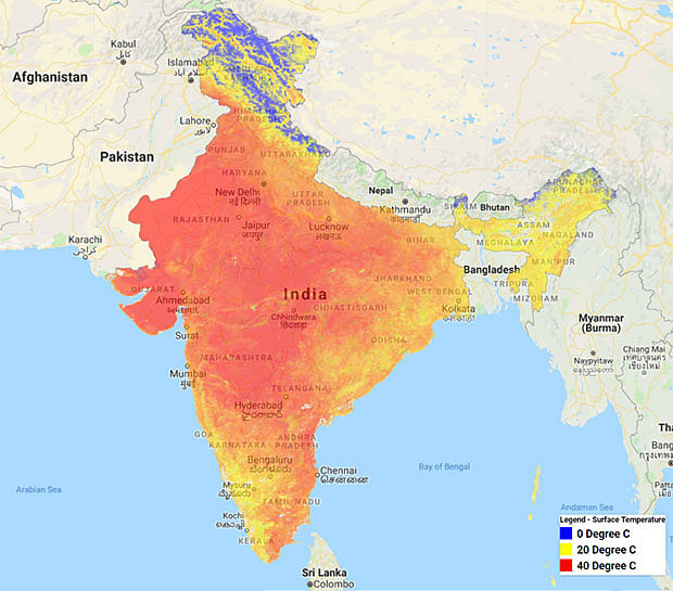 July 2019 was the hottest July ever in India and 65.12% of the population was exposed to temperatures over 40 deg C.