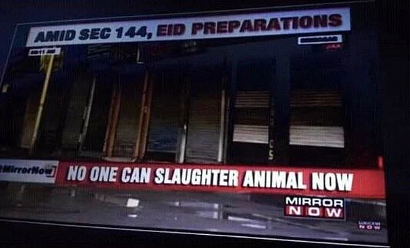 Mirror Now Did Not Run News of Animal Slaughter Ban in Kashmir