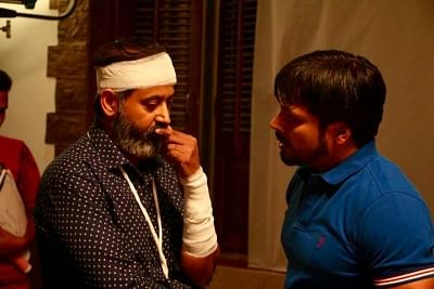 Director Manish Vatssalya (right) with lead actor Adam Saini (left).