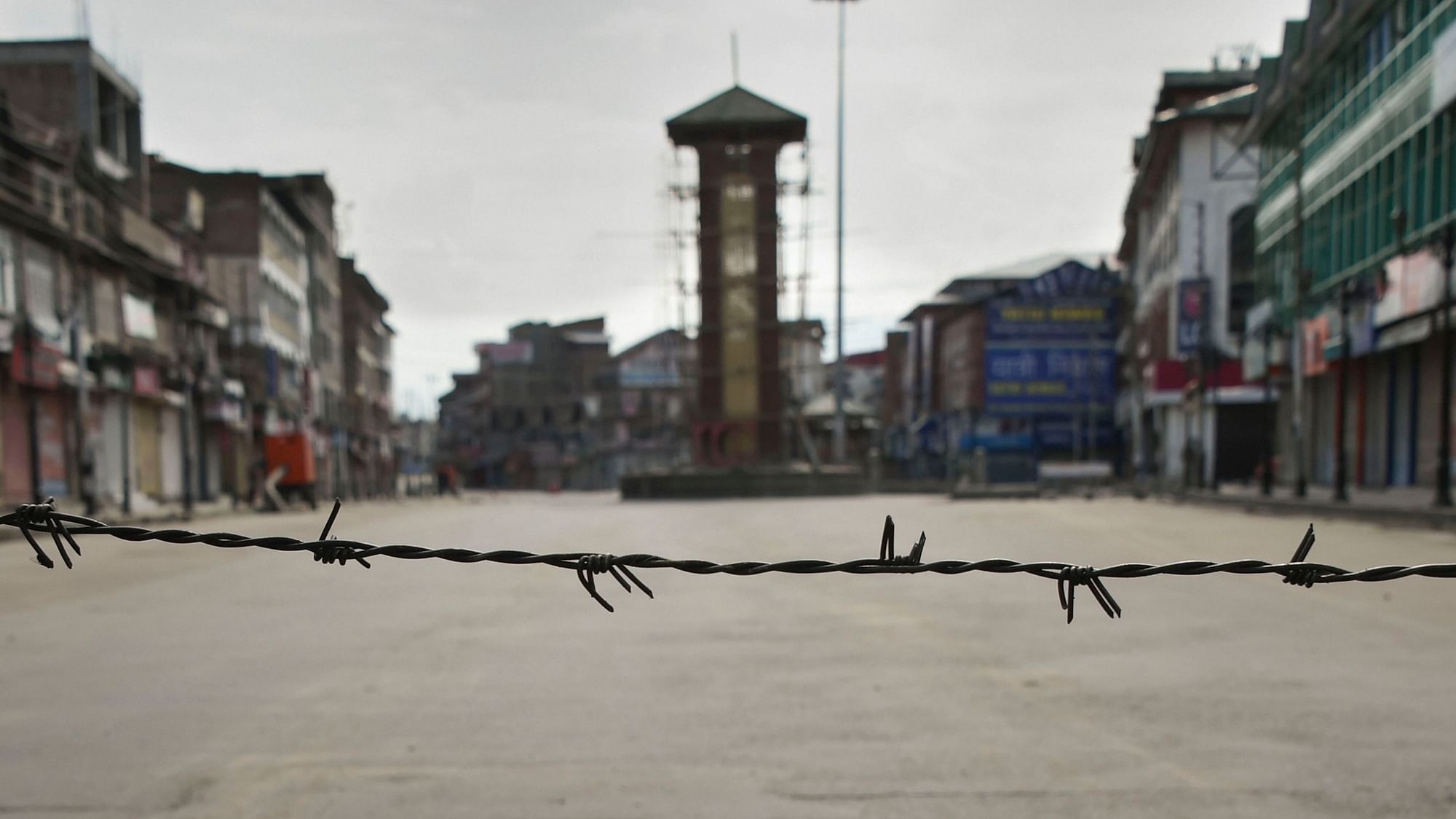 This picture of Srinagar’s Lal Chowk by PTI conveys the complete lockdown in Kashmir.