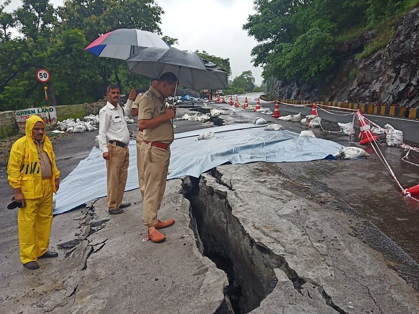 Several roads have been damaged in the Malanad region.&nbsp;