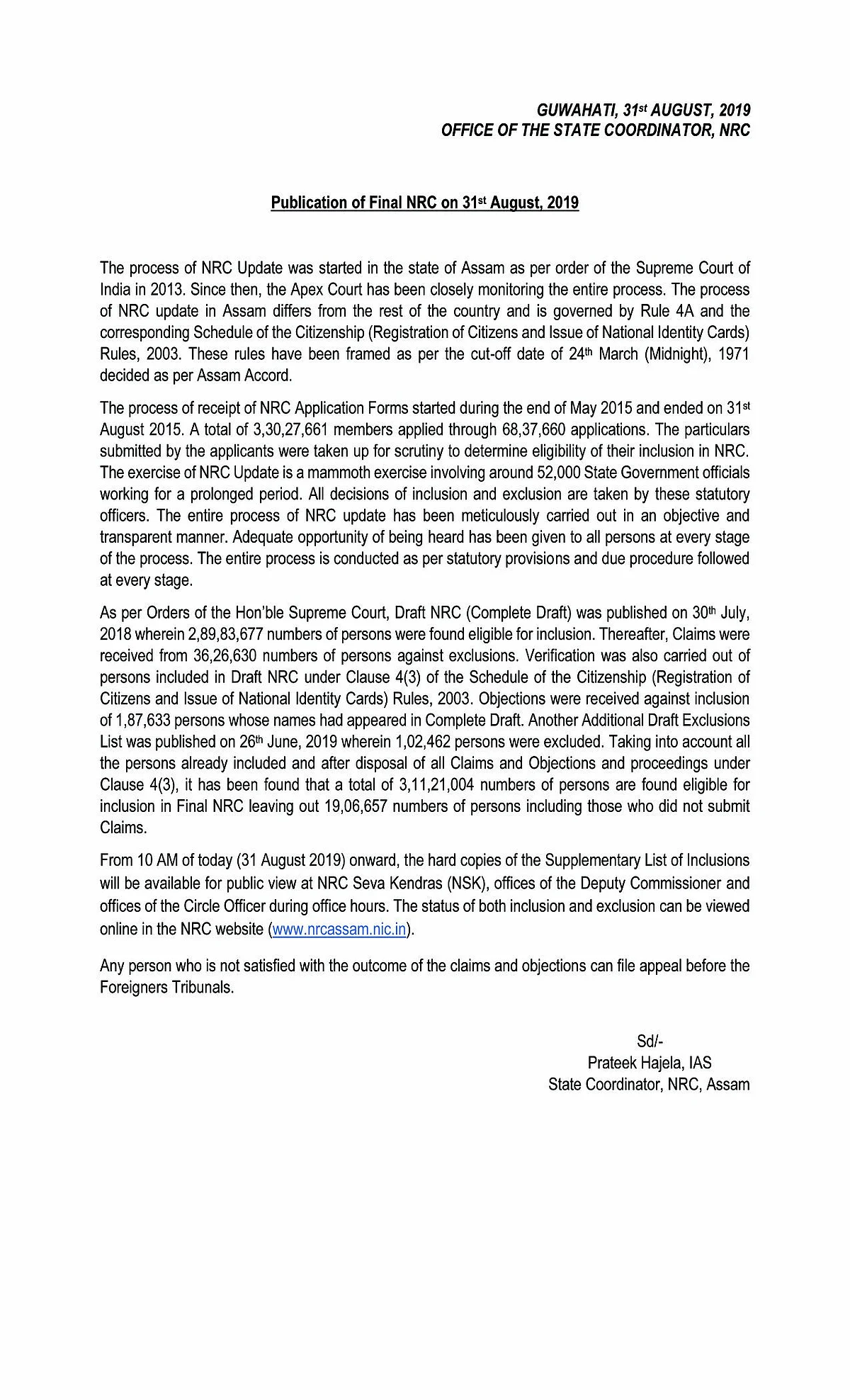 Assam NGO Demands CBI Probe on NRC Funds