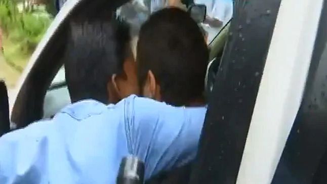 Rahul Gandhi gets kissed by a man during Wayanad visit.