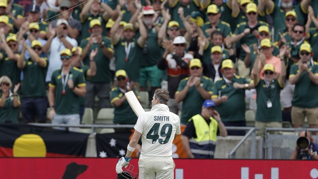 Steve Smith was playing his first Test match since the ball tampering controversy in March 2018.