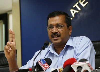 New Delhi: Delhi Chief Minister Arvind Kejriwal addresses a press conference, in New Delhi on Aug 1, 2019. People living in the national capital will not have to pay any electricity bill for consuming upto 200 units of power, the Delhi CM announced on Thursday. (Photo: IANS)